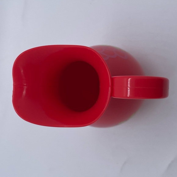 American Girl Red Plastic Pitcher with Floral Design - Picture 5 of 6
